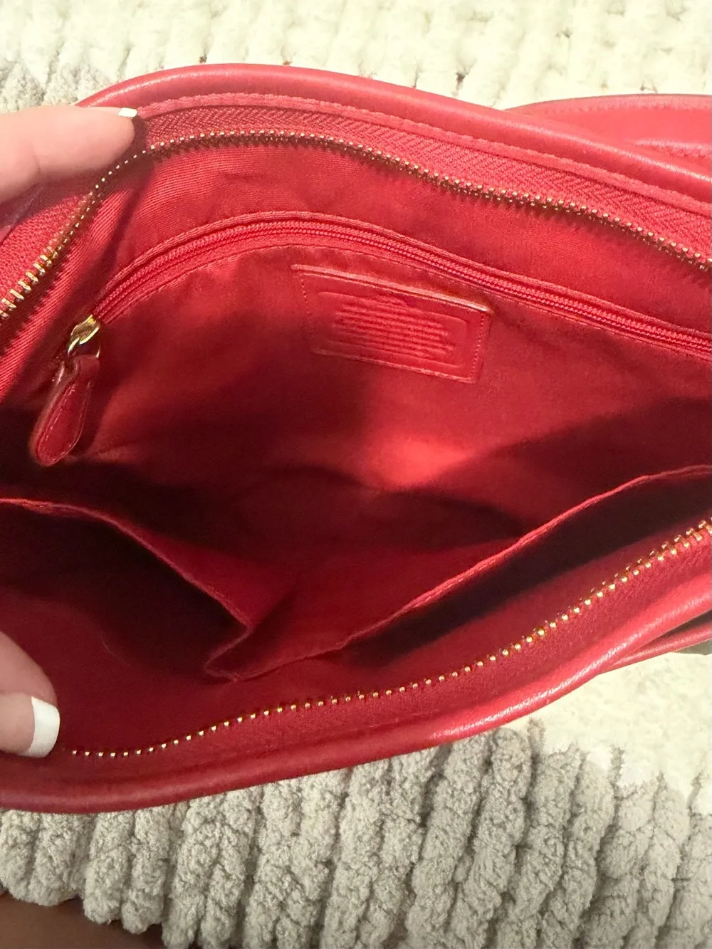 Coach signature varsity crossbody bag